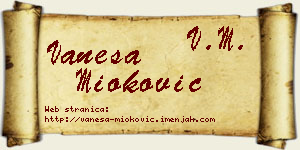 Vanesa Mioković vizit kartica